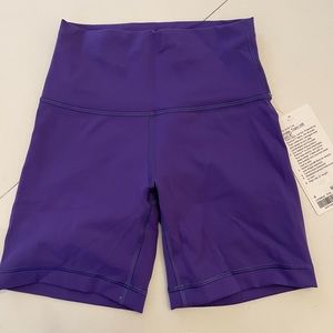 NWT Lululemon Wunder Train High-Rise Short 6" - size 4 in Petrol Purple